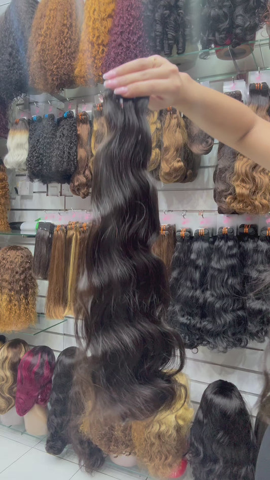 Extensions à Clips Wavy Luxe Volume Intense – 100% Cheveux naturels 200g